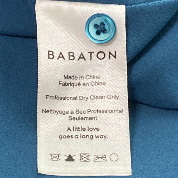 Babaton Aritzia Benedict 100% Silk Blue Pleated Mini Dress Tie Waist Size XS - Picture 10 of 10